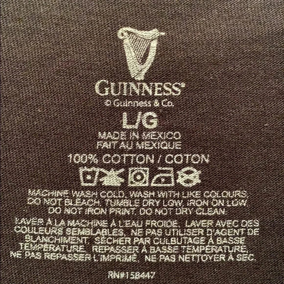 GUINNESS Beer T-Shirt Traditionally Brewed Men’s Large NWT - Picture 5 of 7
